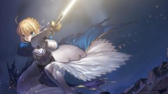 Saber fate stay night type-moon takeuchi takashi artwork fate 