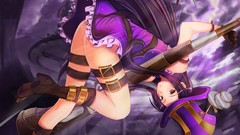 Sakura gloves boots purple hair League of Legends Caitlyn