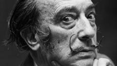 Salvador Dalí grayscale