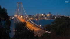 San Francisco bay bridge cityscapes Oakland Bay