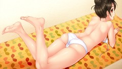 Sand barefoot brunettes idolmaster lying down idolmaster 