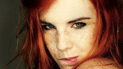 Sand eyes woman lips redhead freckles gingers