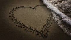 Sand Hearts Sea Beaches