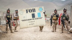 Sand Mountains War sign fight base patrol Spanish combat 