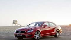 Sand red cars germany German Mercedes-Benz Mercedes Benz CLS63 