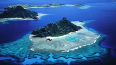 Sand Sea Mountains Islands coral reef