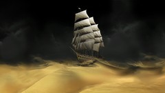 Sand ships sailing The Adventures Of Tintin