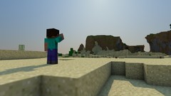 Sand sun Mountains Movies minecraft steve video games cinema 4d 