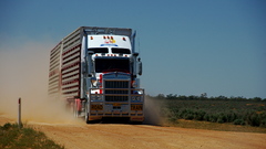 Sand trucks Road train