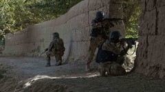 Sand wall War Guns children dust fight Australia soldiers 