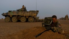 Sand War Army soldiers French military vehicles tanks AC Milan 