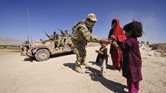 Sand War Guns children dust fight Australia soldiers military 