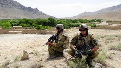 Sand War Guns children dust fight Australia soldiers military 