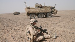 Sand War Guns dust fight soldiers Estonia military patrol rocks 