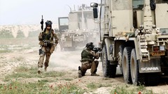 Sand War Guns Poppies dust fight ambush soldiers Norway Scania 