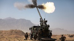 Sand War round Guns France dust Army wheels fight soldiers 