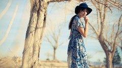 Sand woman outdoors models photo shoot black hair Michael 