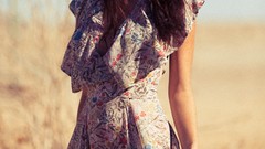 Sand woman outdoors models photo shoot black hair Michael 