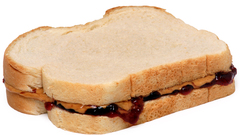 Sandwiches jelly peanut butter