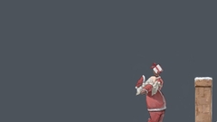Santa claus basketball Christmas