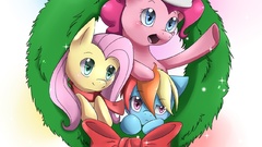 Santa claus hat my little pony rainbow dash pinkie pie 