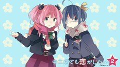 Scarfs blue hair pink hair blue eyes green eyes school uniforms 