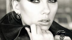 Scarlett Johansson Actress grayscale