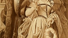 Scene paintings monochrome play beatrice artwork William 