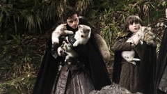 Scene Puppies Wolves game of thrones TV series hbo robb stark 