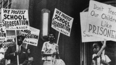 School grayscale protest monochrome