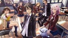 School uniforms guilty crown yuzuriha inori Funell Ouma Shu 