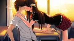 School uniforms kissing Anime
