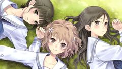 School uniforms lying down