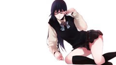 School uniforms schoolgirls glasses