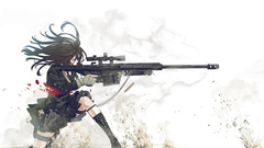 School uniforms sniper rifles