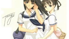 School uniforms tony taka video games Simple Background Sora no 