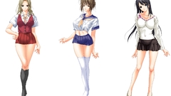 Schoolgirls skirts thigh highs