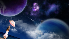 Sci fi planets girl