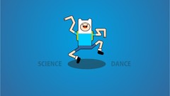 Science dance blue background artwork adventure time stylized 