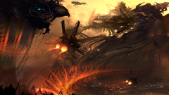 Science fiction artwork airship