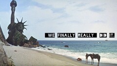 science fiction Planet of the Apes Statue of Liberty beach