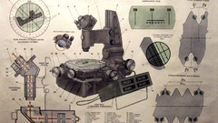 Science scheme retro USSR posters microscope Cyrillic