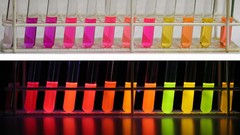 Science vials colors chemistry