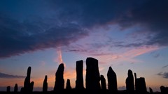 Scotland silhouettes callanish stones