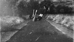 Scratches vintage path falling surreal greyscale striped 