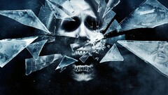 screaming glass blue scarry Movies Final Destination skull