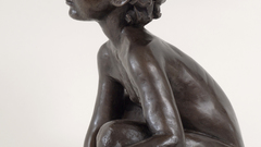 Sculpture little girl Bronze
