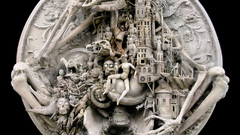 Sculptures skeletons parasite kris