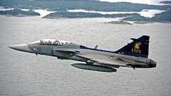 Sea Aircraft military bomber flying Saab jets fighter-bomber 