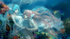 Sea Animals water ocean bubbles fish headphones dress 